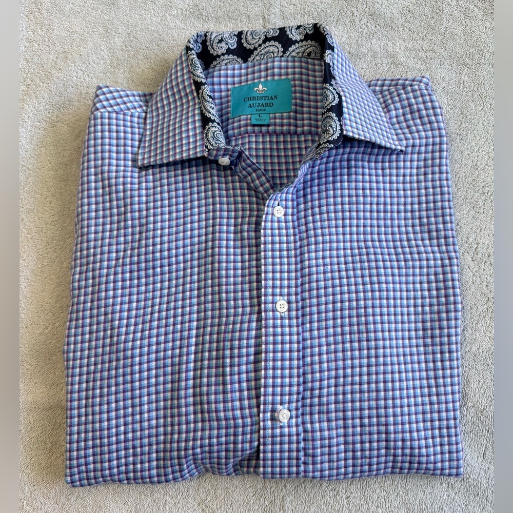 Christian Aujard Paris Men’s Large Button Up Dress Shirt